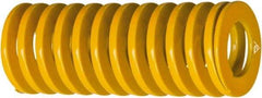 Associated Spring Raymond - 2" Hole Diam, 1" Rod Diam, 4" Free Length, Yellow Die Spring - 3034 Lb Max Deflection, 1.3661" Max Deflection, Extra Heavy Duty, Chromium Alloy Steel - Industrial Tool & Supply