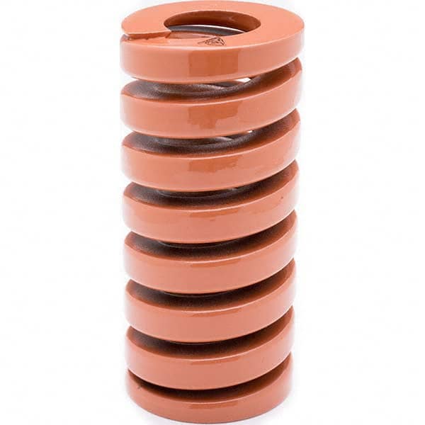 Associated Spring Raymond - 35mm Hole Diam, 17.5mm Rod Diam, 125mm Free Length, Brown Die Spring - Industrial Tool & Supply