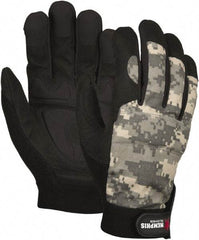 MCR Safety - Size M Synthetic Blend General Protection Work Gloves - For Work & Driver, Uncoated, Hook & Loop Cuff, Camouflage, Paired - Industrial Tool & Supply