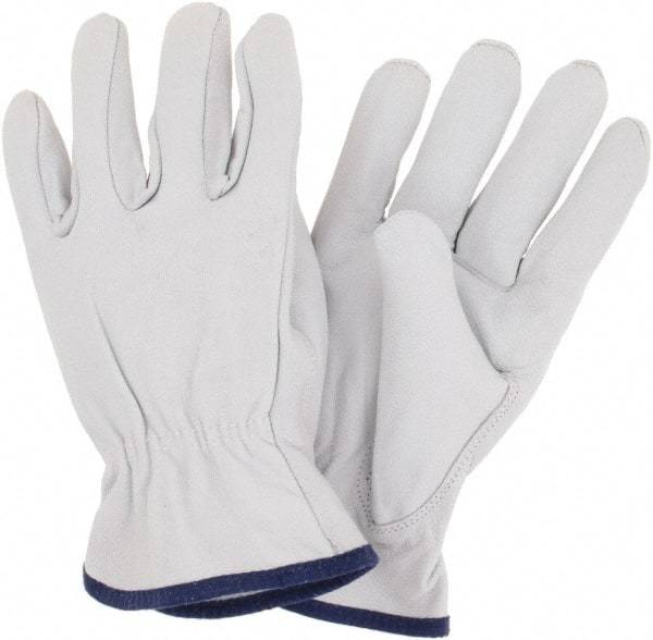 MCR Safety - Size XL Goatskin General Protection Work Gloves - For Work & Driver, Uncoated, Slip-On Cuff, Cream, Paired - Industrial Tool & Supply