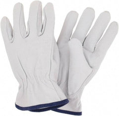 MCR Safety - Size XL Goatskin General Protection Work Gloves - For Work & Driver, Uncoated, Slip-On Cuff, Cream, Paired - Industrial Tool & Supply