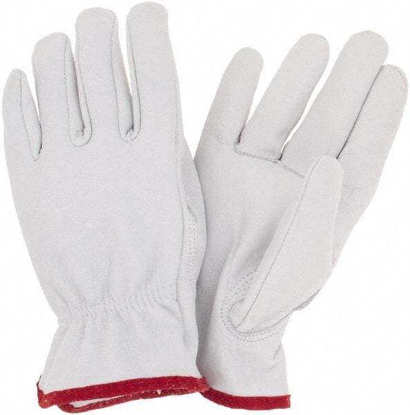 MCR Safety - Size S Goatskin General Protection Work Gloves - For Work & Driver, Uncoated, Slip-On Cuff, Cream, Paired - Industrial Tool & Supply