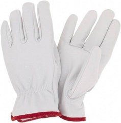 MCR Safety - Size S Goatskin General Protection Work Gloves - For Work & Driver, Uncoated, Slip-On Cuff, Cream, Paired - Industrial Tool & Supply