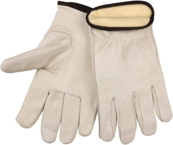 MCR Safety - Size M Cold Protection Work Gloves - For Work & Driver, Uncoated, Natural, Paired - Industrial Tool & Supply
