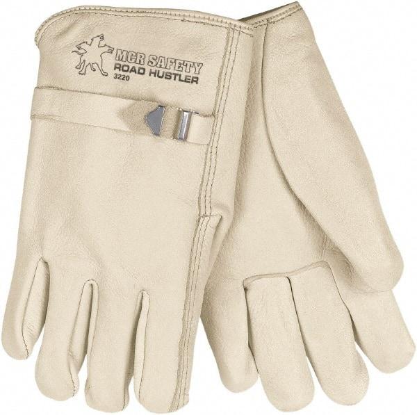 MCR Safety - Size M General Protection Work Gloves - For Work & Driver, Uncoated, Cream, Paired - Industrial Tool & Supply