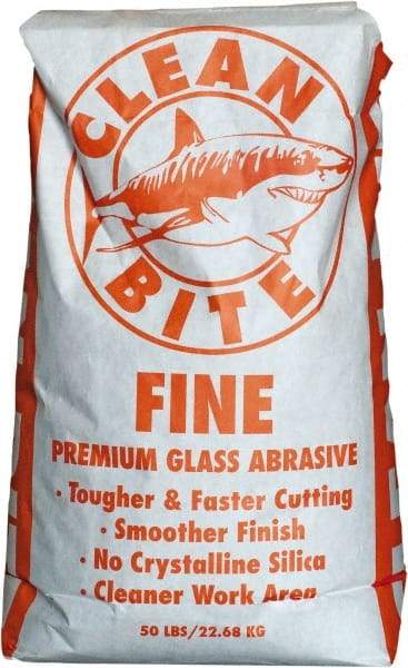 NC Minerals - Fine Grade Angular Crushed Glass - 80 to 100 Grit, 50 Lb Bag - Industrial Tool & Supply