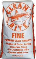 NC Minerals - Fine Grade Angular Crushed Glass - 80 to 100 Grit, 50 Lb Bag - Industrial Tool & Supply