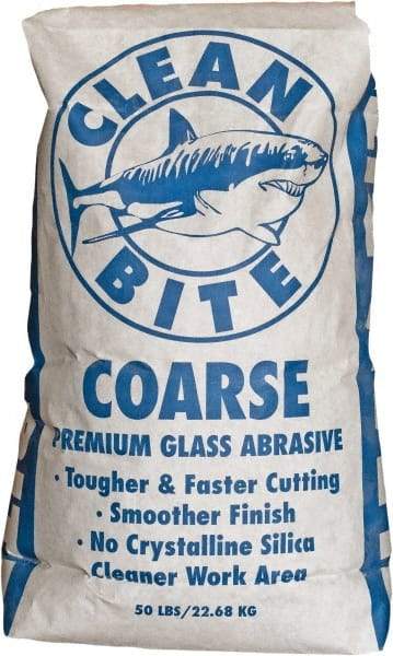 NC Minerals - Coarse Grade Angular Crushed Glass - 20 to 40 Grit, 50 Lb Bag - Industrial Tool & Supply