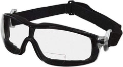 MCR Safety - +2.5, Clear Lenses, Scratch Resistant Magnifying Safety Glasses - Size Universal, Wrap Around, Black Frame - Industrial Tool & Supply