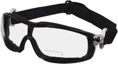MCR Safety - +1.5, Clear Lenses, Scratch Resistant, Framed Magnifying Safety Glasses - Size Universal, Wrap Around, Black Frame - Industrial Tool & Supply