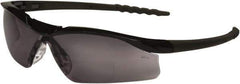 MCR Safety - +1, Gray Lenses, Scratch Resistant, Framed Magnifying Safety Glasses - Size Universal, Wrap Around, Black Frame - Industrial Tool & Supply