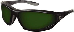 MCR Safety - Green Lenses, Framed Welding Glasses - Scratch Resistant, Size Universal, Wrap Around - Industrial Tool & Supply