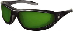MCR Safety - Green Lenses, Framed Welding Glasses - Scratch Resistant, Size Universal, Wrap Around - Industrial Tool & Supply