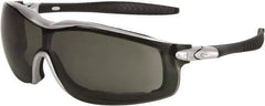 MCR Safety - Gray Lenses, Framed Safety Glasses - Anti-Fog, Scratch Resistant, Size Universal, Wrap Around - Industrial Tool & Supply