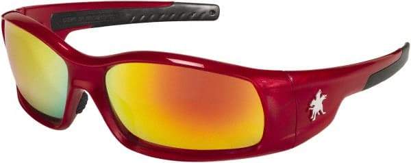 MCR Safety - Fire Mirror Lenses, Framed Safety Glasses - Scratch Resistant, Size Universal, Wrap Around - Industrial Tool & Supply