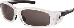 MCR Safety - Gray Lenses, Framed Safety Glasses - Anti-Fog, Scratch Resistant, Size Universal, Wrap Around - Industrial Tool & Supply