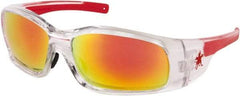 MCR Safety - Fire Mirror Lenses, Framed Safety Glasses - Scratch Resistant, Size Universal, Wrap Around - Industrial Tool & Supply