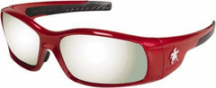 MCR Safety - Silver Mirror Lenses, Framed Safety Glasses - Scratch Resistant, Size Universal, Wrap Around - Industrial Tool & Supply