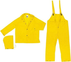 MCR Safety - Size 5XL, Yellow, Rain, Disposable Encapsulated Suit - Detachable Hood, Take Up Snaps Ankle, Take Up Snaps Wrist - Industrial Tool & Supply