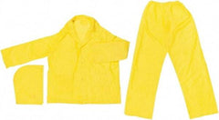 MCR Safety - Size 4XL, Yellow, Rain, Disposable Encapsulated Suit - Detachable Hood, Take Up Snaps Ankle, Take Up Snaps Wrist - Industrial Tool & Supply