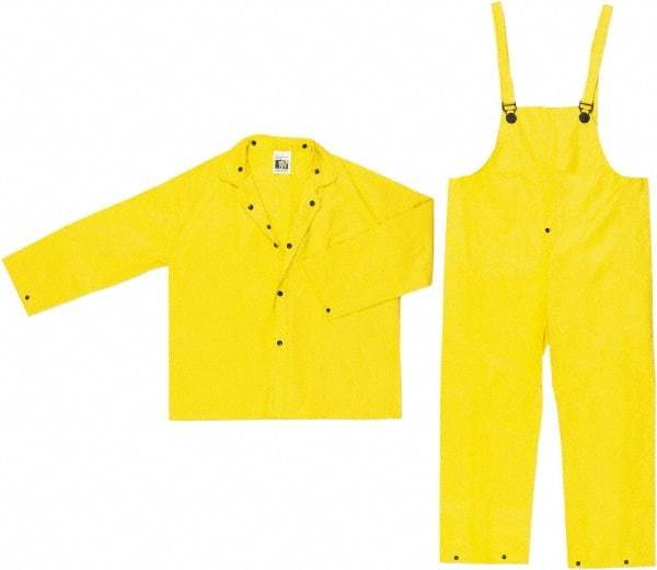 MCR Safety - Size 6XL, Yellow, Rain, Disposable Encapsulated Suit - Detachable Hood, Take Up Snaps Ankle, Take Up Snaps Wrist - Industrial Tool & Supply
