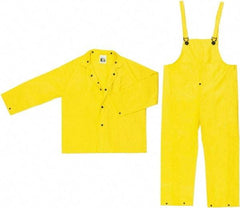 MCR Safety - Size 6XL, Yellow, Rain, Disposable Encapsulated Suit - Detachable Hood, Take Up Snaps Ankle, Take Up Snaps Wrist - Industrial Tool & Supply
