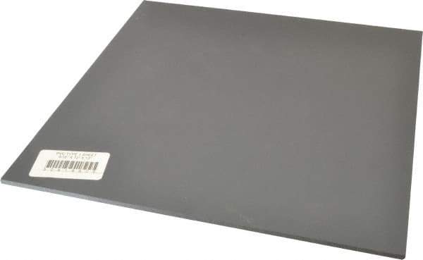 Made in USA - 3/16" Thick x 12" Wide x 1' Long, PVC Sheet - Gray, Type I PVC Grade - Industrial Tool & Supply