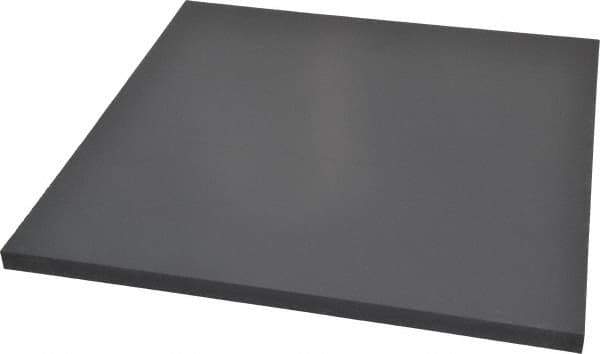 Made in USA - 1/2" Thick x 12" Wide x 1' Long, PVC Sheet - Gray, Type I PVC Grade - Industrial Tool & Supply