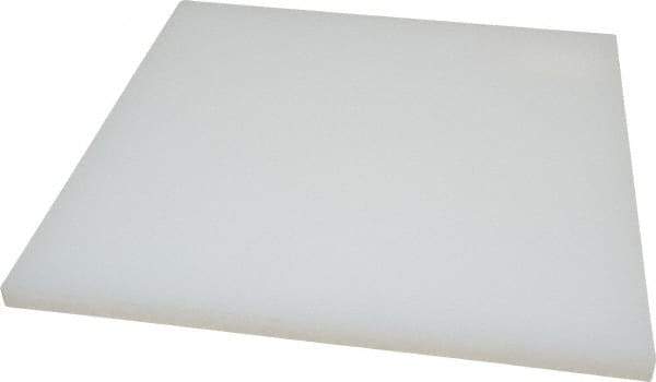 Value Collection - 1/2" Thick x 12" Wide x 1' Long, Polypropylene Sheet - Translucent White - Industrial Tool & Supply