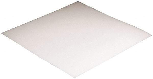 Made in USA - 1/8" Thick x 48" Wide x 8' Long, Polyethylene (HDPE) Sheet - White, ±5% Tolerance - Industrial Tool & Supply