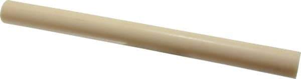 Made in USA - 1' Long, 1" Diam, ABS Plastic Rod - Beige - Industrial Tool & Supply