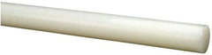 Value Collection - 8' Long, 5/8" Diam, Polyethylene (HDPE) Plastic Rod - White - Industrial Tool & Supply
