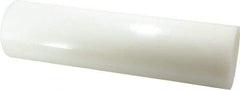 Value Collection - 1' Long, 3" Diam, Polyethylene (HDPE) Plastic Rod - White - Industrial Tool & Supply