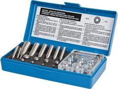 Precision Brand - 1/8 to 3/4 Inch Diameter Shim Punch and Die Set - 1/8, 3/16, 1/4, 5/16, 3/8, 7/16, 1/2, 5/8 and 3/4 Inch Diameter, 9 Piece - Industrial Tool & Supply