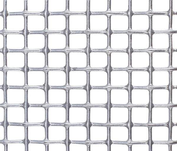 Value Collection - 20 Gage, 0.035 Inch Wire Diameter, 8 x 8 Mesh per Linear Inch, Steel, Wire Cloth - 0.009 Inch Opening Width, 36 Inch Wide, Cut to Length, Galvanized after Weave - Industrial Tool & Supply