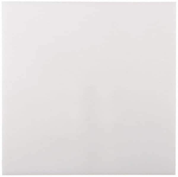Made in USA - 3/4" Thick x 12" Wide x 2' Long, Polyethylene (UHMW) Sheet - White, ±0.10% Tolerance - Industrial Tool & Supply