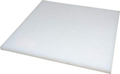 Made in USA - 3/8" Thick x 12" Wide x 1' Long, Polyethylene (UHMW) Sheet - White, ±0.20% Tolerance - Industrial Tool & Supply