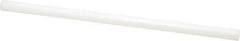 Made in USA - 2' Long, 1-1/2" Diam, Polyethylene (UHMW) Plastic Rod - White - Industrial Tool & Supply