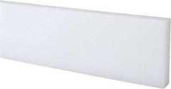 Made in USA - 5 Ft. Long x 3 Inch Wide x 3/4 Inch High, UHMW Polyethylene, Rectangular Plastic Bar - White, +/- 0.10 Tolerance - Industrial Tool & Supply