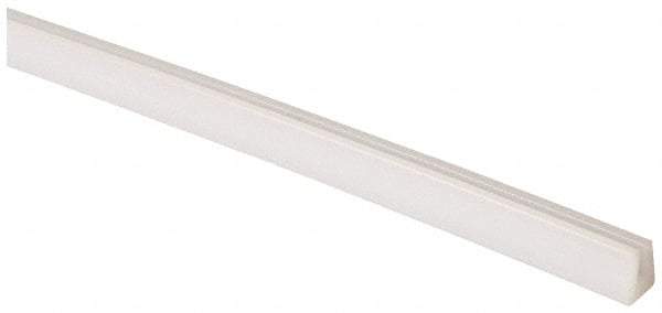 Made in USA - 0.28 Inch Thick x 0.28 Inch Wide, Polyethylene (UHMW), Snap On Wear Strip - 1/8 Inch Inside Width x 0.34 Inch Overall Height - Industrial Tool & Supply