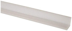 Made in USA - 1/4 Inch Thick, Polyethylene (UHMW), Strip Angle Wear Strip - 1-1/2 Inch Wide - Industrial Tool & Supply