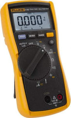 Fluke - 116, CAT III, 600 VAC/VDC, Digital True RMS Auto Ranging Manual Ranging Multimeter - Measures Voltage, Capacitance, Resistance, Temperature - Industrial Tool & Supply