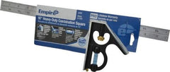 Empire Level - 2 Piece, 16" Combination Square Set - 1/64 & 1/32" (English) Graduation, Stainless Steel Blade, - Industrial Tool & Supply