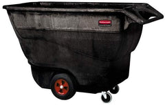 Rubbermaid - 1,250 Lb Load Capacity, 1 Cu Yd, Structural Foam Tilt Truck - 33-1/2" Wide x 70-3/4" Long x 42-1/4" High, Black - Industrial Tool & Supply