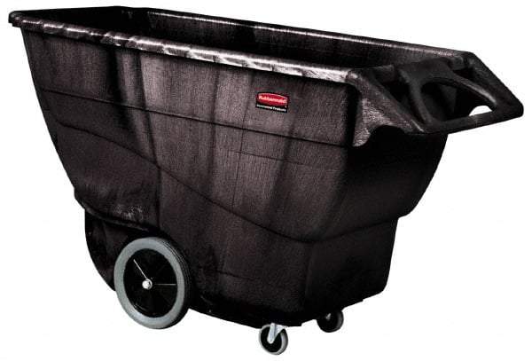 Rubbermaid - 2,100 Lb Load Capacity, 1 Cu Yd, Structural Foam Tilt Truck - 33-1/2" Wide x 70-3/4" Long x 42-1/4" High, Black - Industrial Tool & Supply