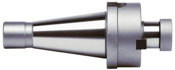 Accupro - NMTB50 Taper Shank 1-1/2" Pilot Diam Shell Mill Holder - 1.88" Flange to Nose End Projection, 3/4-16 Lock Screw, Through-Spindle Coolant - Exact Industrial Supply