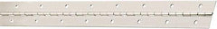 National Mfg. - 30" Long x 1-1/2" Wide, Steel Satin Nickel Coating Continuous Hinge - 0.042" Thick with Holes - Industrial Tool & Supply