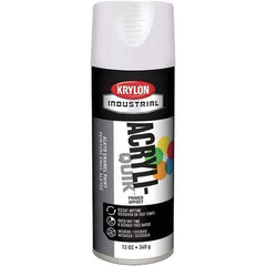 Krylon - 16 oz White Acrylic Lacquer Enamel Primer - 15 to 20 Sq Ft/Gal, 365 gL Content, Direct to Metal, Spray - Industrial Tool & Supply