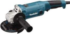 Makita - 5" Wheel Diam, 11,000 RPM, Corded Angle & Disc Grinder - 5/8-11 Spindle, 120 Volts, 10.5 Amps - Industrial Tool & Supply