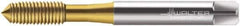 Walter-Prototyp - M4x0.70 Metric 6HX Modified Bottoming Thread Forming Tap - Cobalt, TiN Finish, 2-1/8" OAL, 15mm Thread Length, Right Hand Thread, Series AP2061705 - Exact Industrial Supply